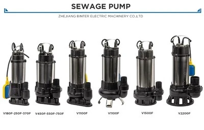 0.5HP 370w Bomba submergible d'aigües residuals amb impulsor vertical elèctric de ferro colat a l'engròs