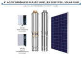 Sistema de CA de la bomba d'aigua submergible de pous profunds solars de 2 polzades de capçal de 58 m
